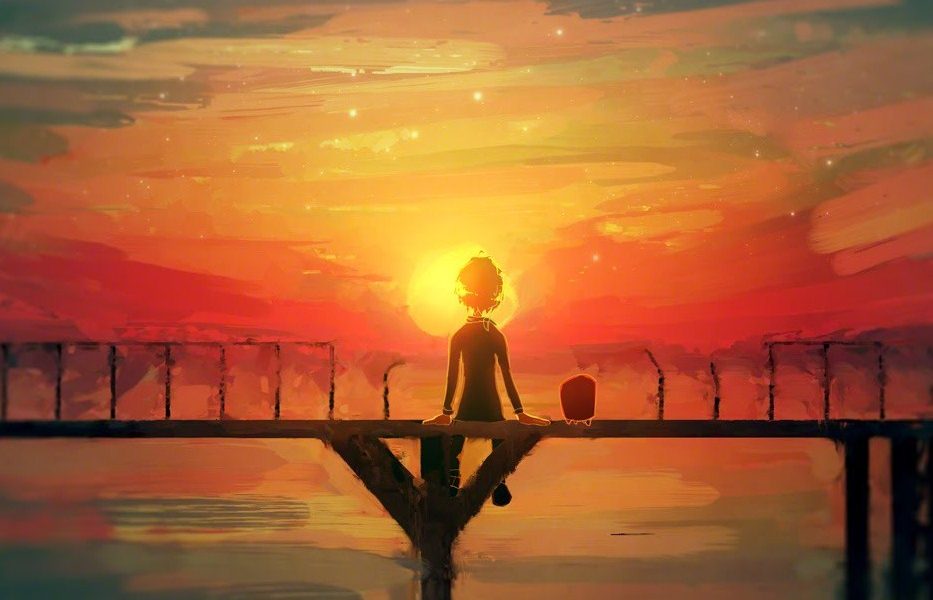 seorang gadis di dalam senja