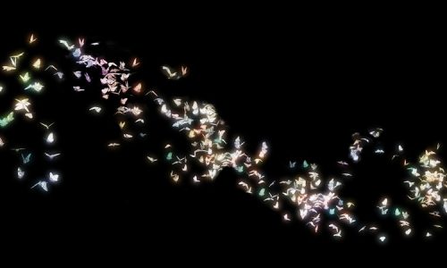 kupu-kupu menyerbu angkasa